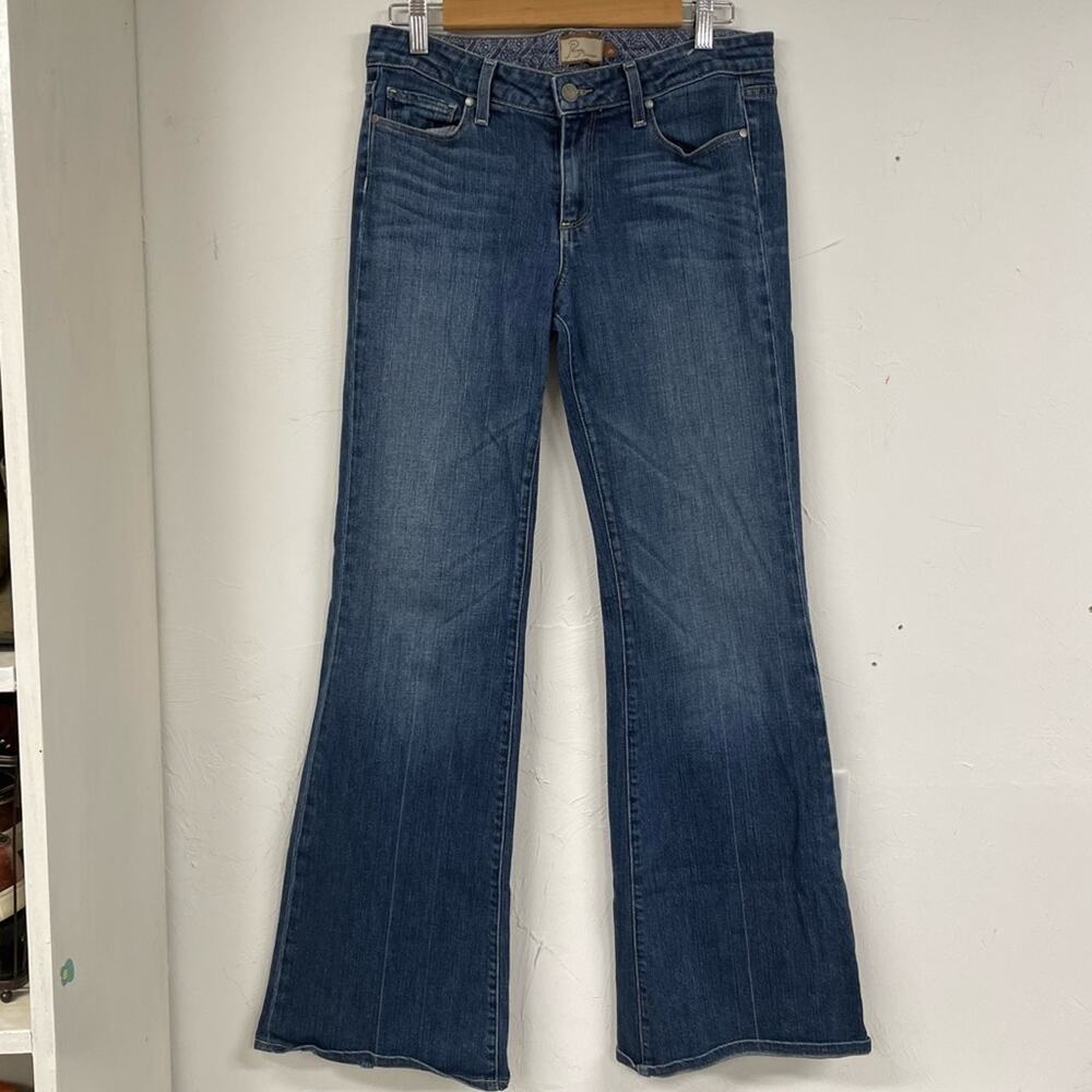 Paige Vintage Robertson Mid Rise Relaxed Wide Leg Jeans Womens 30